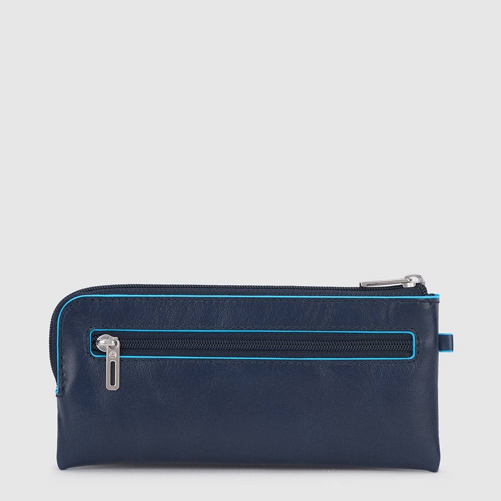 Piquadro Two-ring key case with zipped rear pocket Vendita