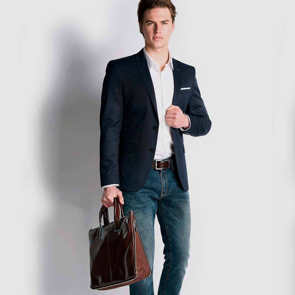 Piquadro Slim computer 15,6" and iPad®Pro 12,9" bag Prezzo Ridotto