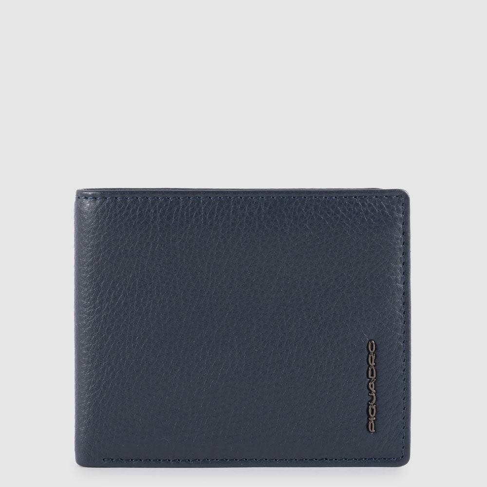 Piquadro Men’s wallet with flip up ID window, coin pocket In Vendita