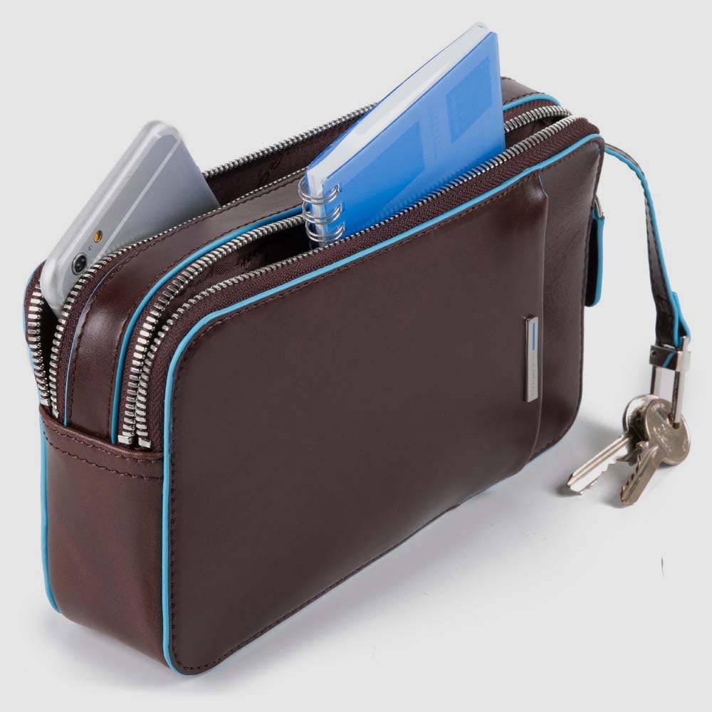 Piquadro Men’s wrist clutch bag with front slip pocket Vendita Calda