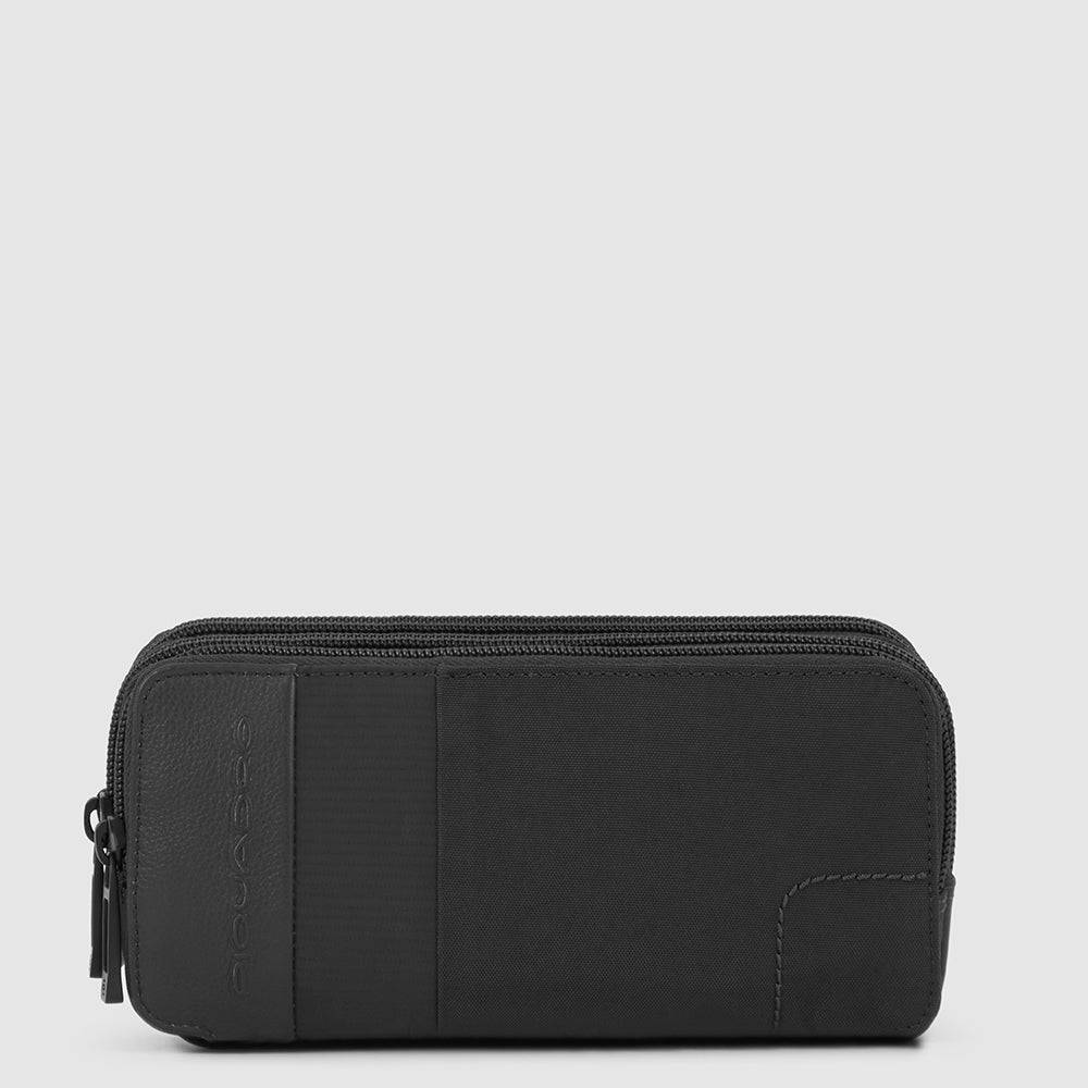 Piquadro Case in recycled fabric with three dividers Vendite Flash