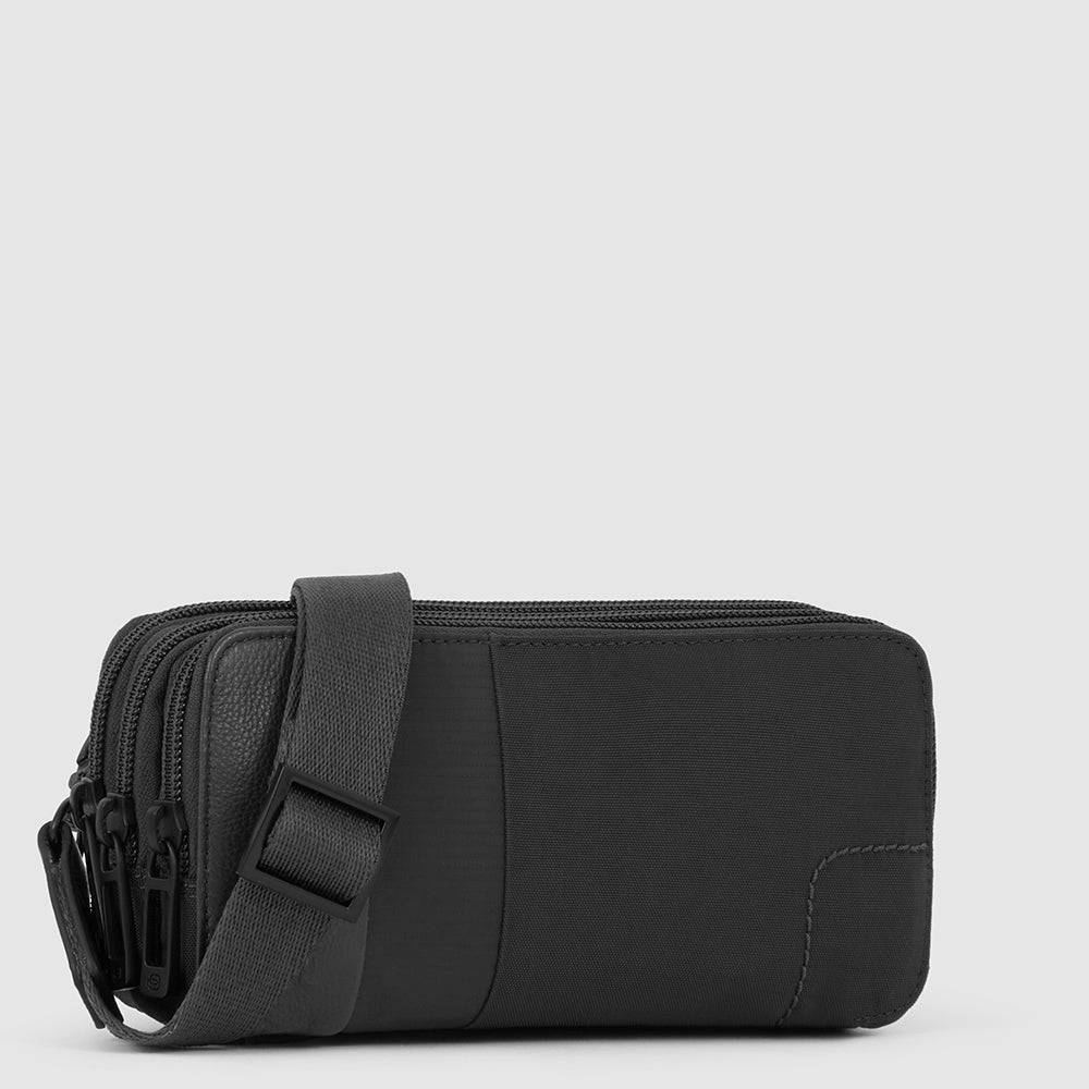 Piquadro Case in recycled fabric with three dividers Vendite Flash