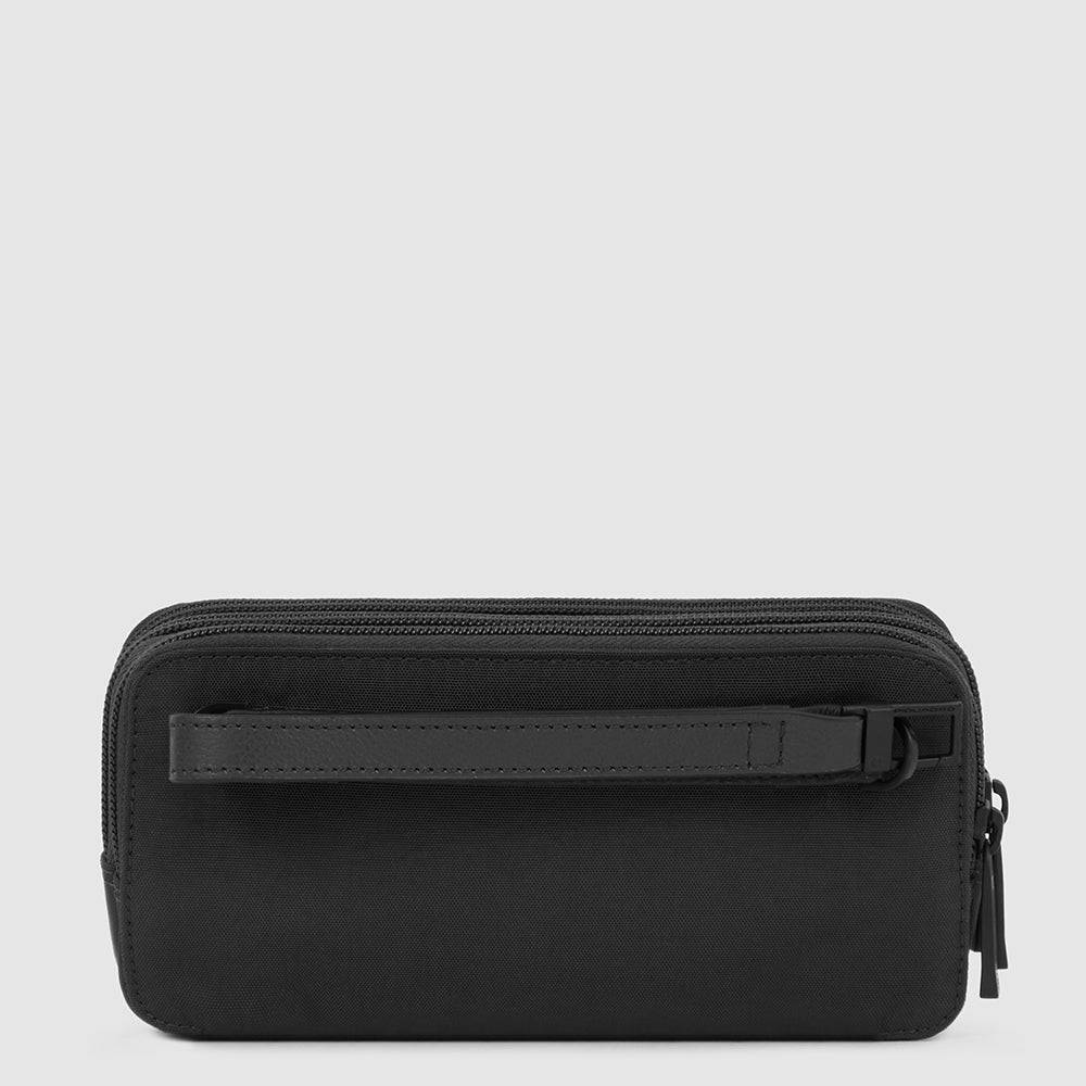 Piquadro Case in recycled fabric with three dividers Vendite Flash