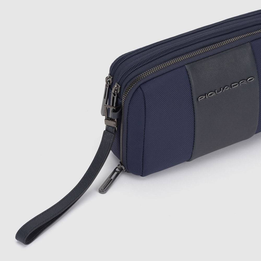 Piquadro Wrist clutch bag in recycled fabric Negozio