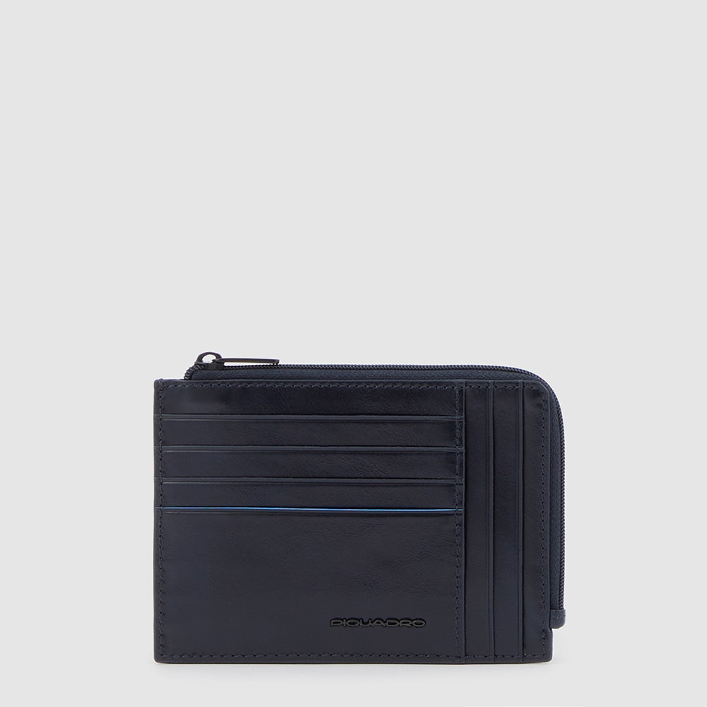 Piquadro Zipper coin pouch with credit card slots Italia