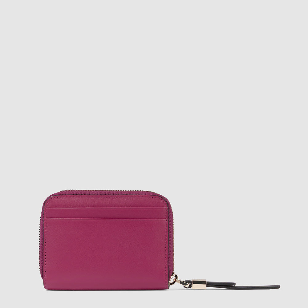 Piquadro Zip-around women’s wallet with four dividers Outlet