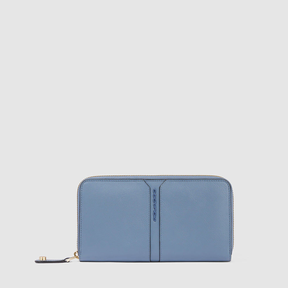 Piquadro Zip-around women’s wallet with four dividers Offerte