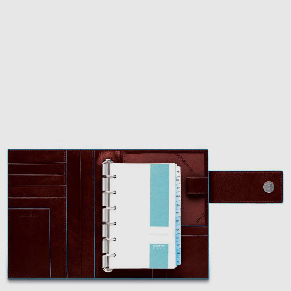 Piquadro Large leather organiser with Nuovo