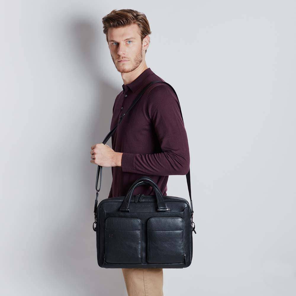 Piquadro Slim computer bag 15" with iPad® compartment Negozi Online