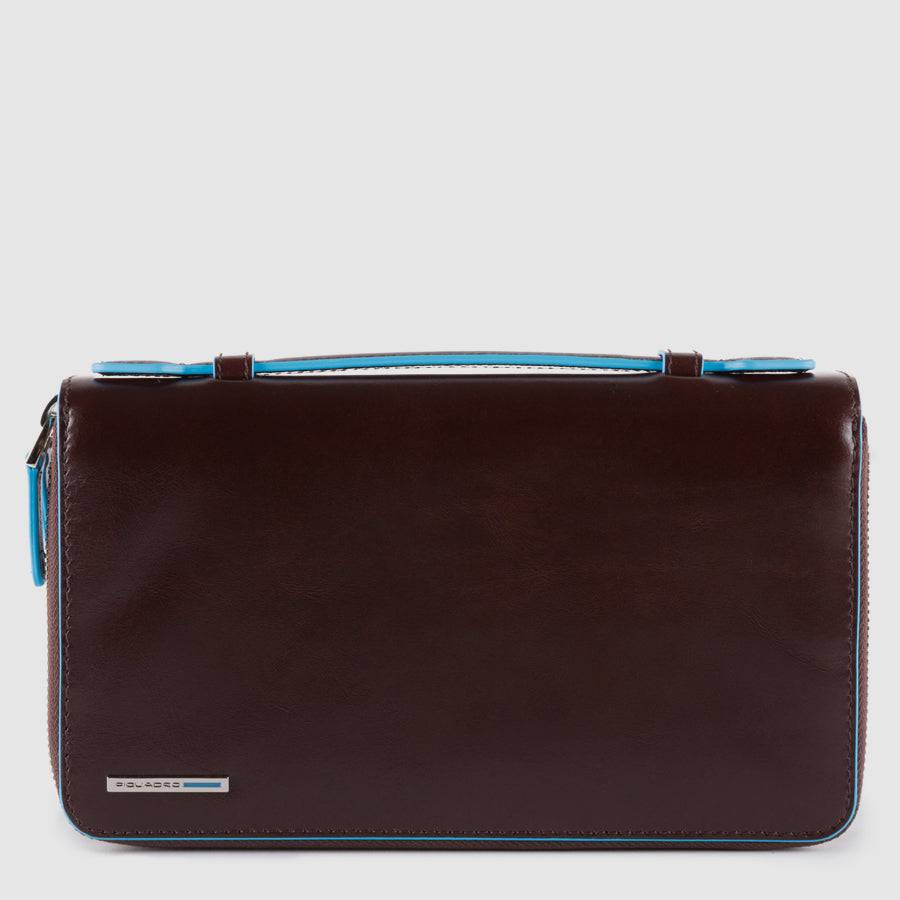 Piquadro Zip-around document organizer and wallet with coin Moda