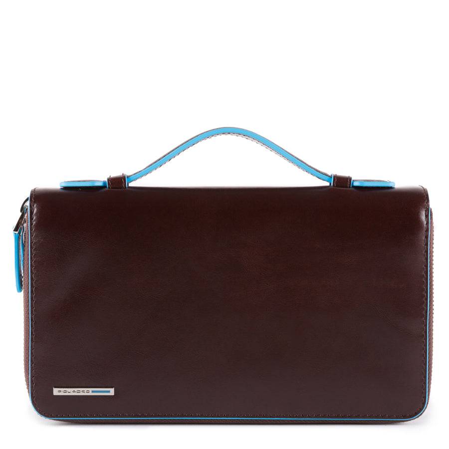 Piquadro Zip-around document organizer and wallet with coin Moda