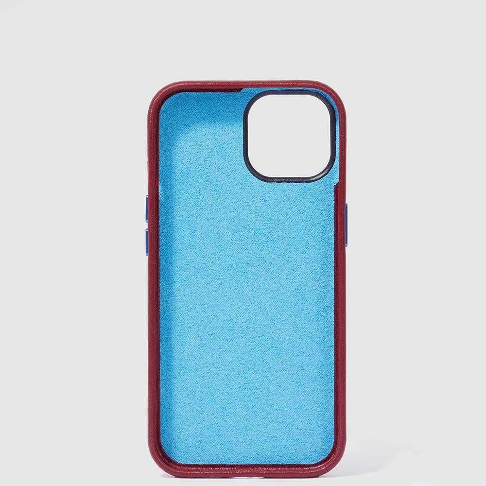 Piquadro Leather case for iPhone® 15 with 6,1” display Economico