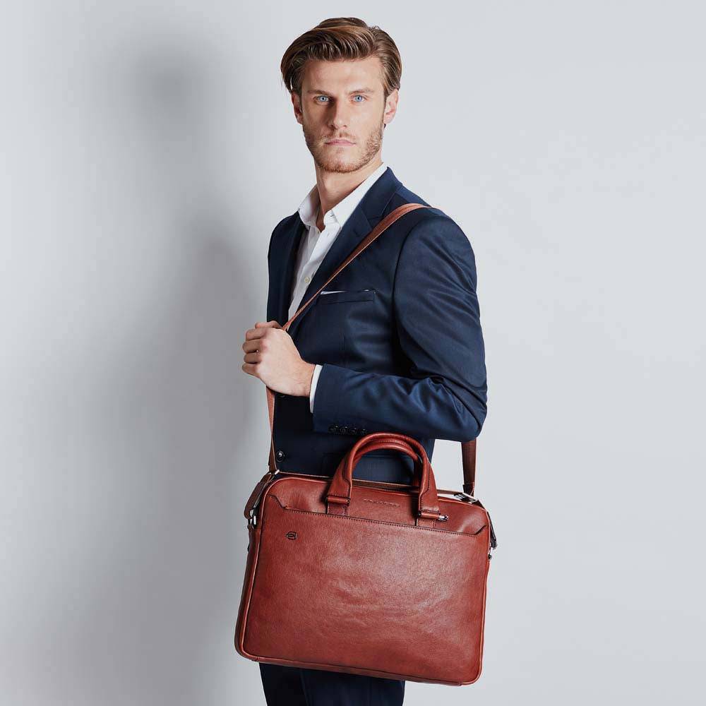 Piquadro Two-handle briefcase with two 10.5"/9.7" laptop Sconto
