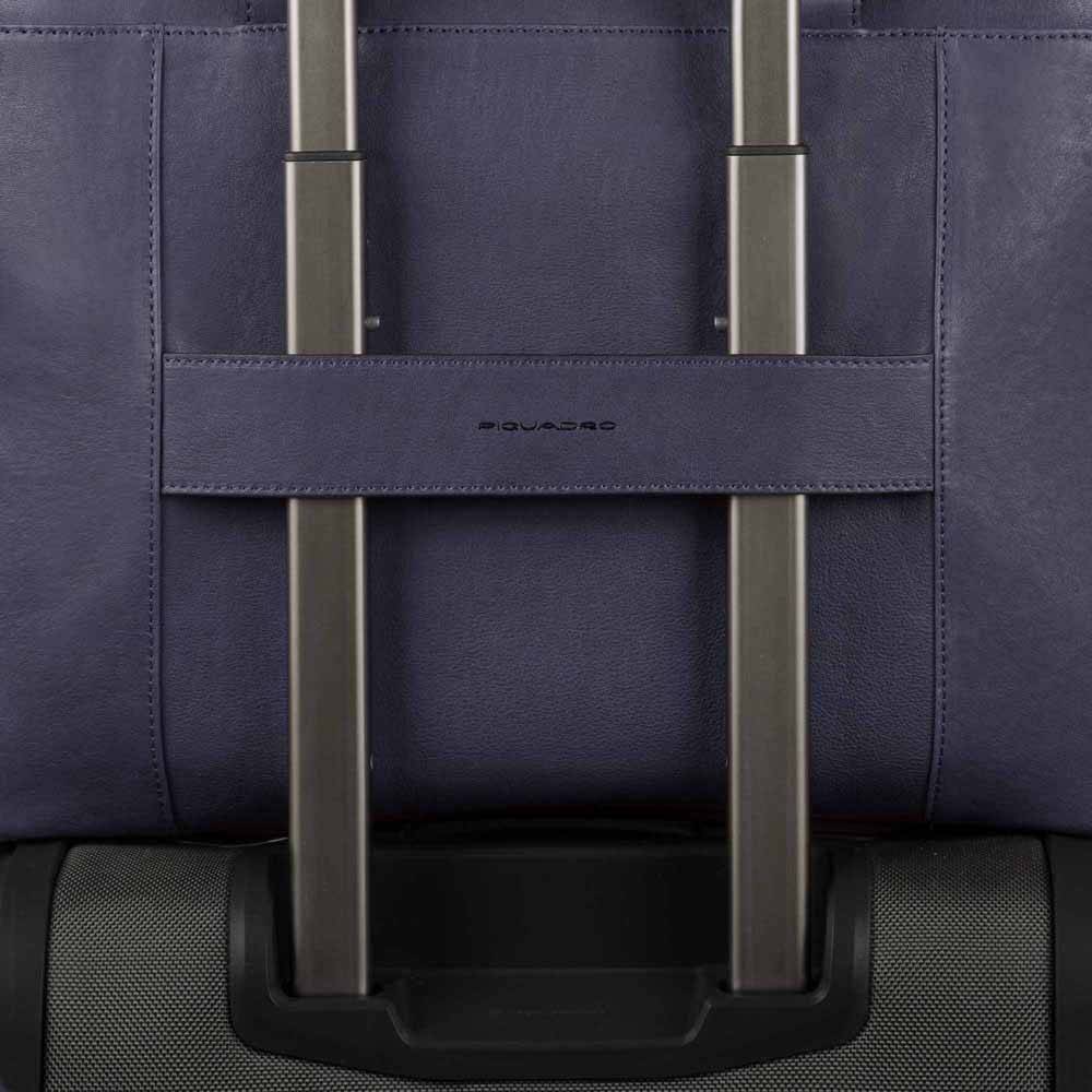Piquadro Expandable, slim computer bag 15" Saldi