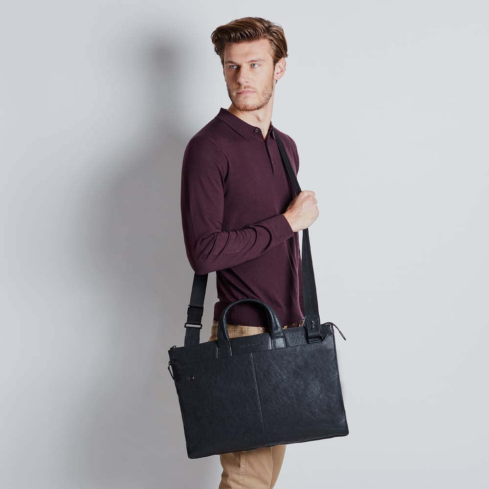 Piquadro Slim expandable laptop briefcase with 10.5 - 9.7 Vendita Calda