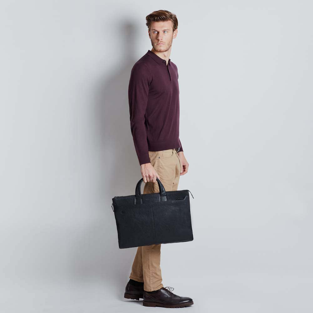 Piquadro Slim expandable laptop briefcase with 10.5 - 9.7 Vendita Calda