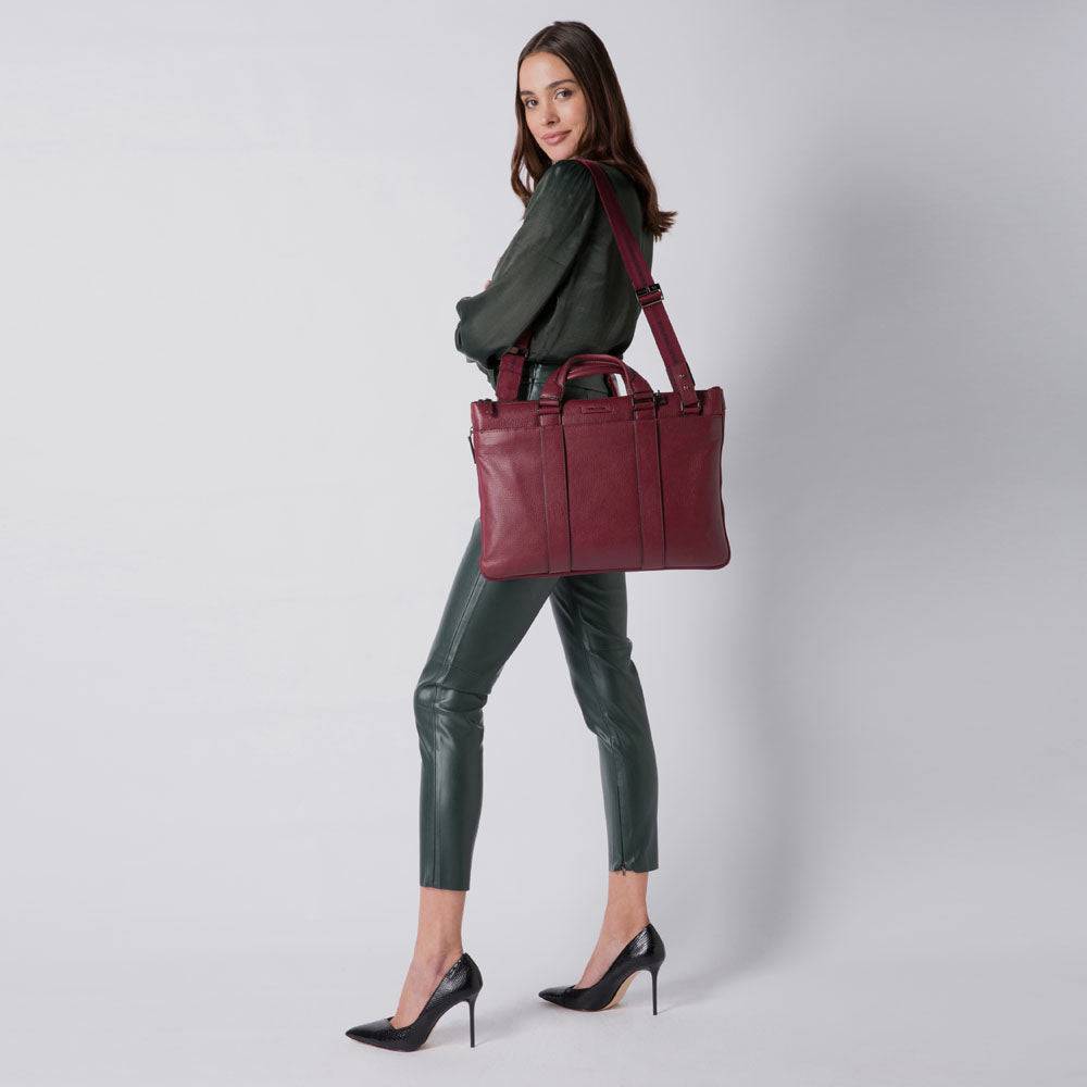 Piquadro Expandable, slim computer bag Saldi Di Fabbrica
