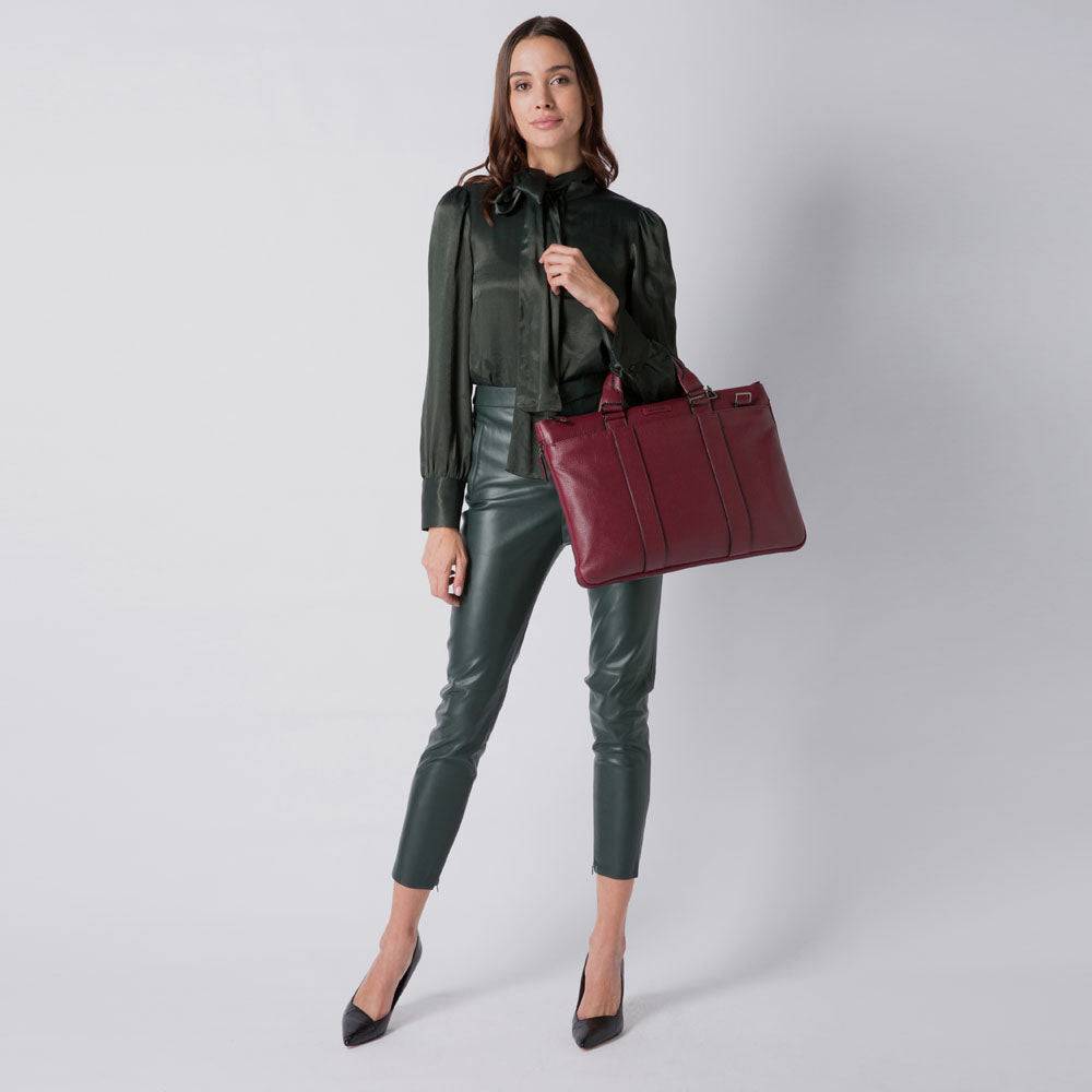 Piquadro Expandable, slim computer bag Saldi Di Fabbrica