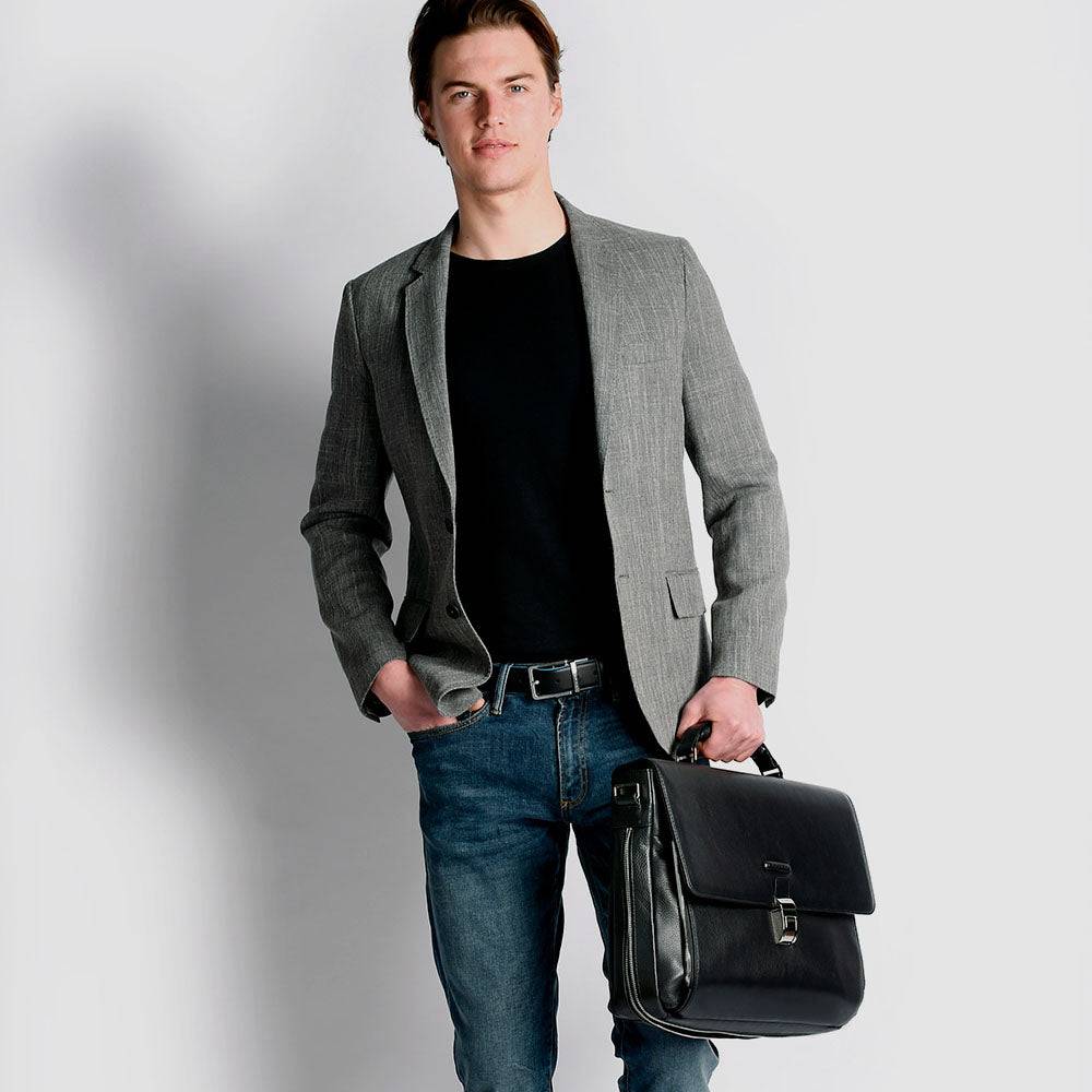 Piquadro Over-flap, expandable computer bag Negozio