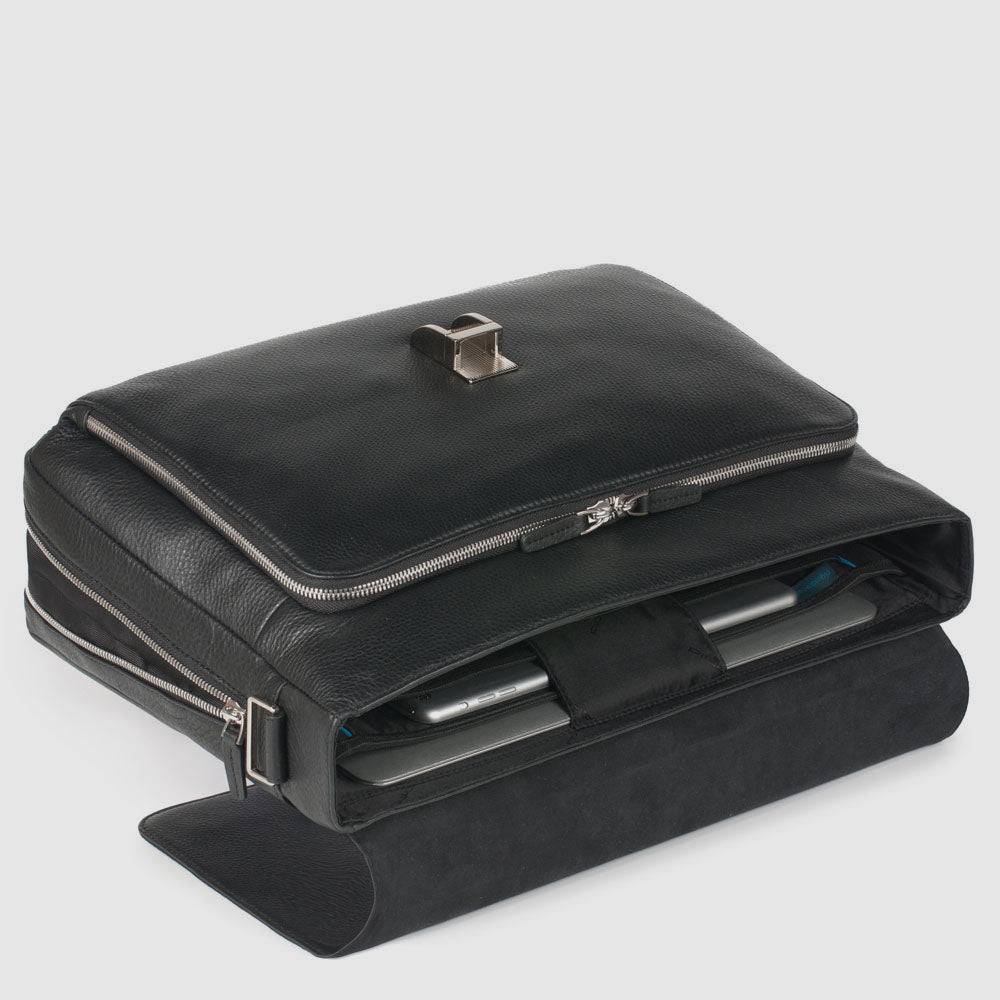 Piquadro Over-flap, expandable computer bag Negozio