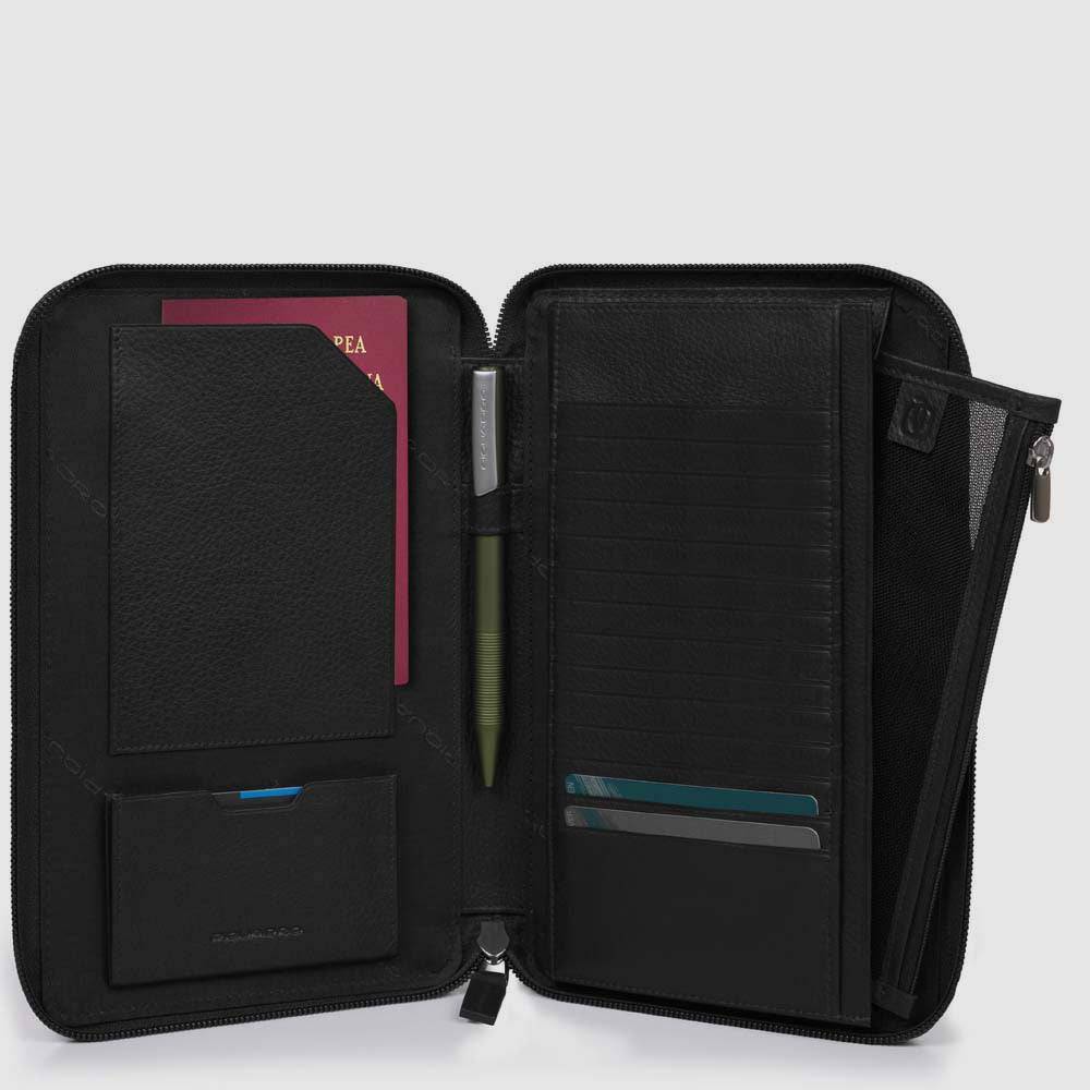 Piquadro Travel document holder with credit card slots 2025