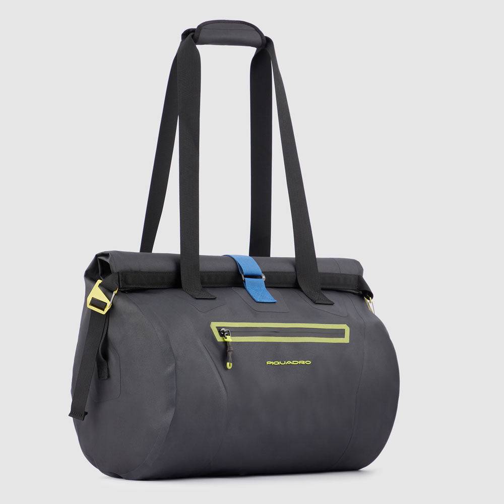 Piquadro waterproof duffel bag with latch roll top, Italy