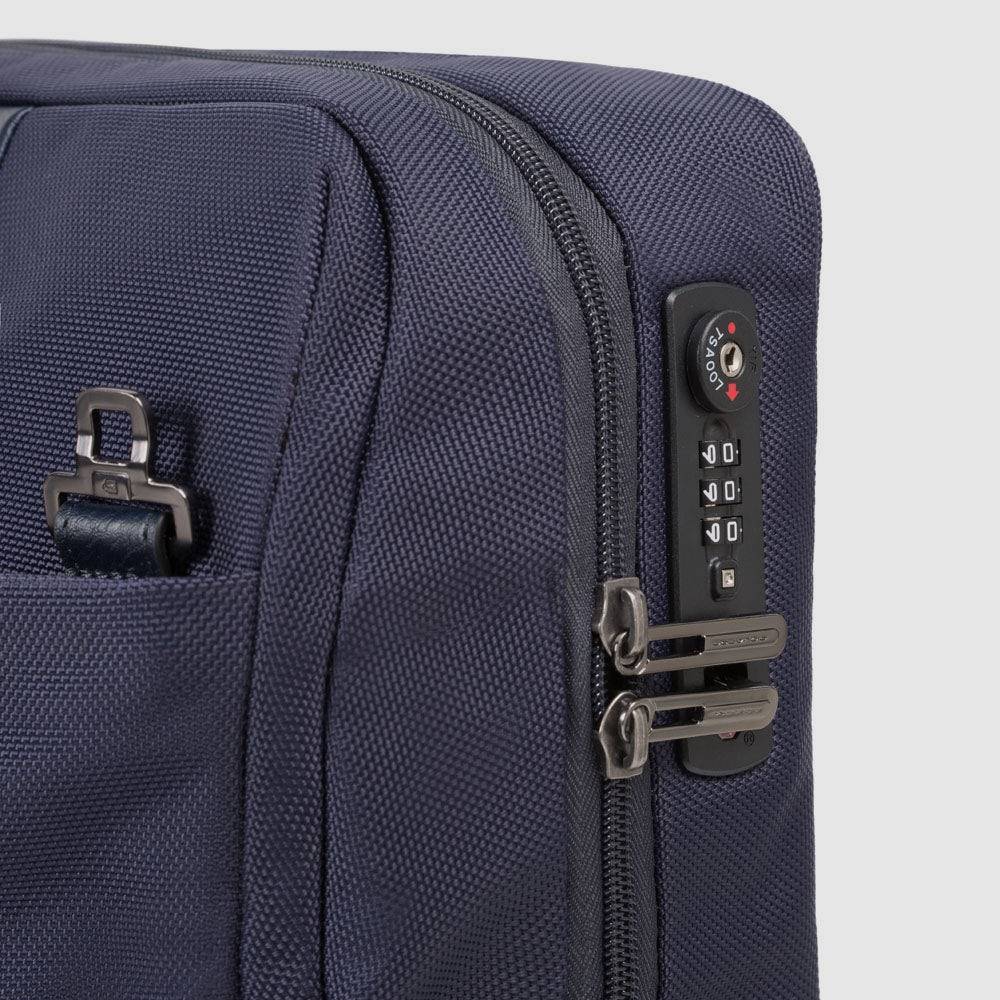 Piquadro Wheeled laptop briefcase 15,6" in recycled fabric Qualità
