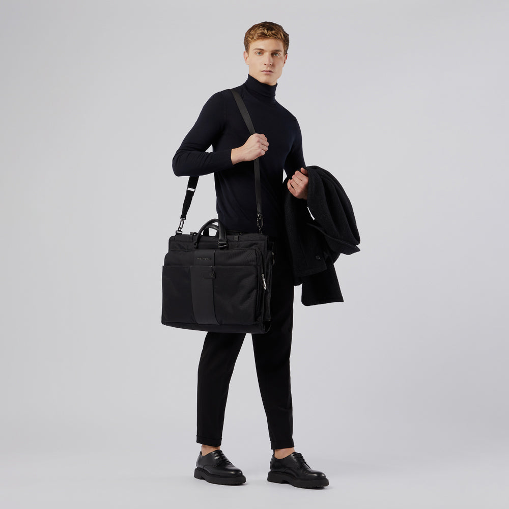 Piquadro Folding garment bag in recycled fabric Offerta