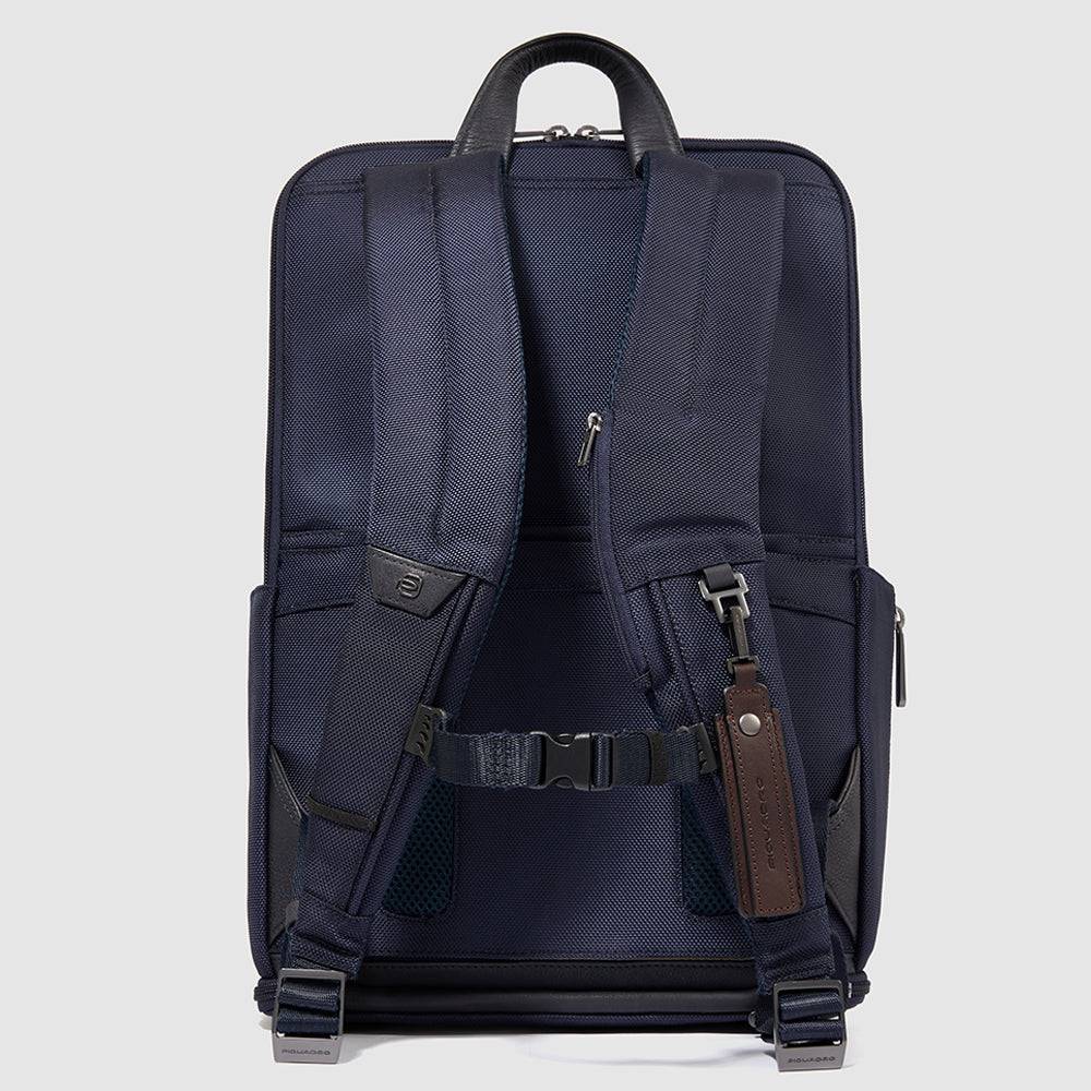 Piquadro Travel computer backpack 15,6" in recycled fabric Outlet
