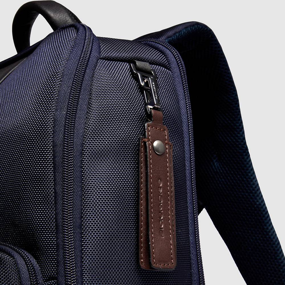 Piquadro Travel computer backpack 15,6" in recycled fabric Outlet