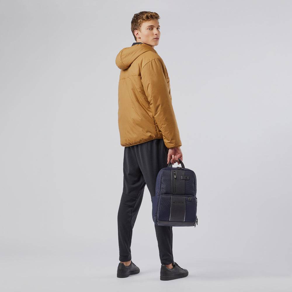 Piquadro Laptop and iPad® backpack in recycled fabric with Offerte