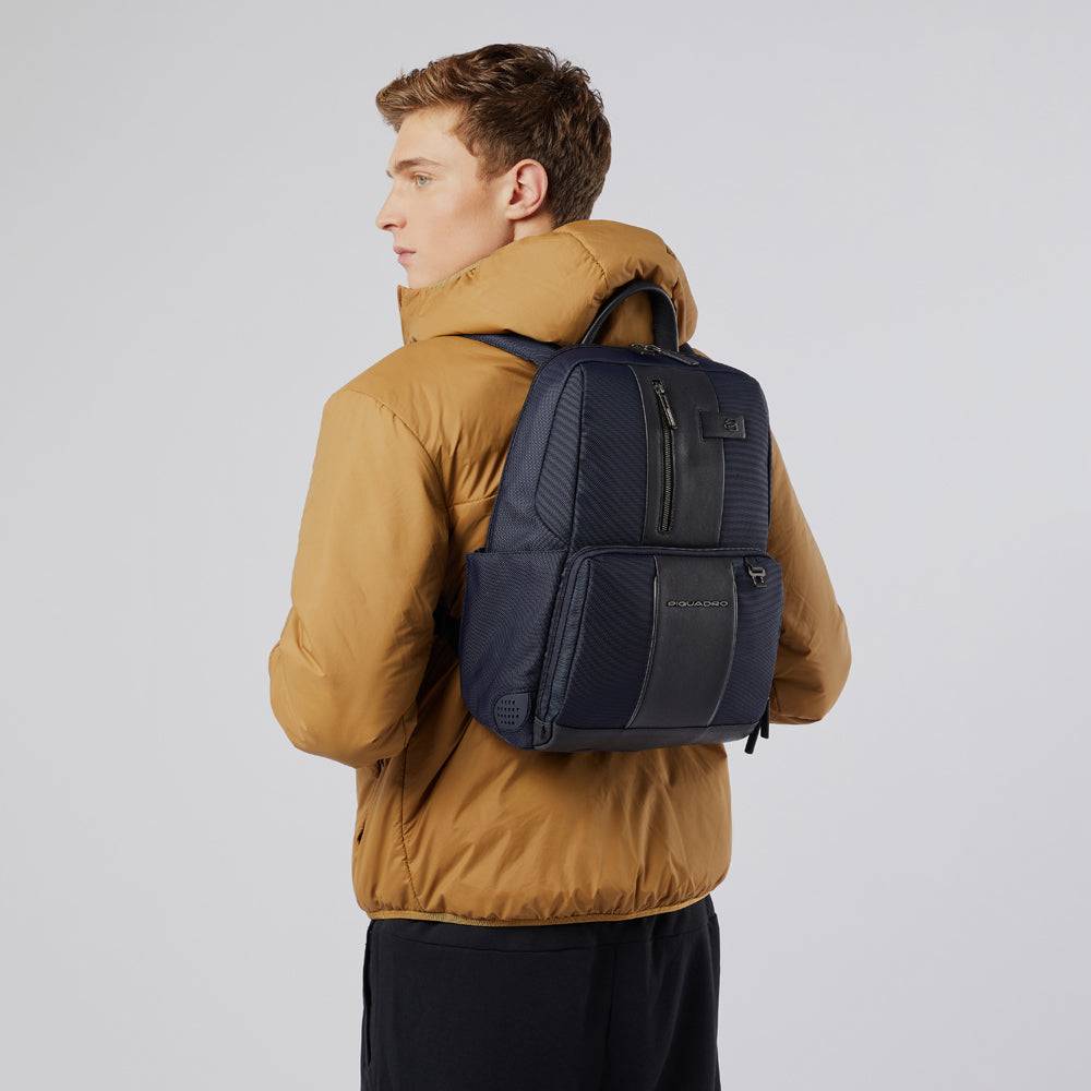 Piquadro Laptop and iPad® backpack in recycled fabric with Offerte