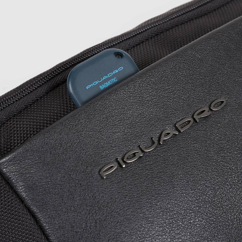 Piquadro Waist bag in recycled fabric and leather Italia