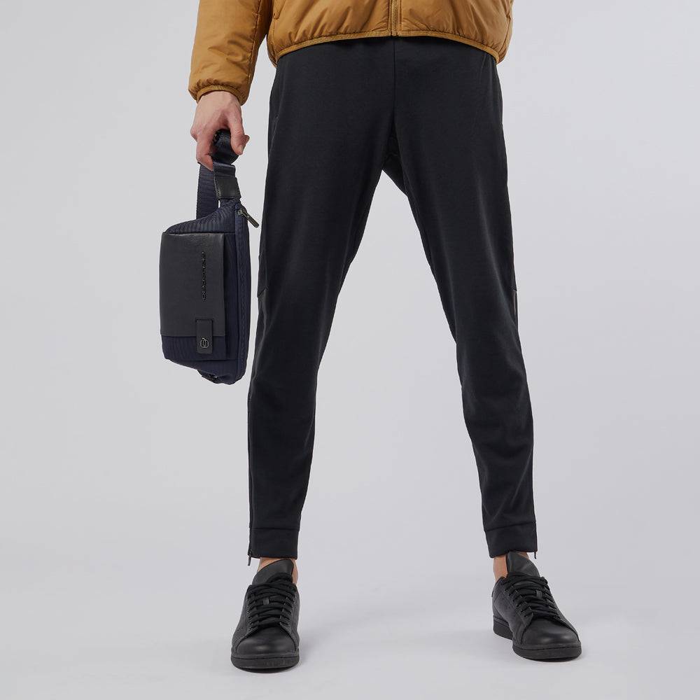 Piquadro Waist bag in recycled fabric and leather Italia