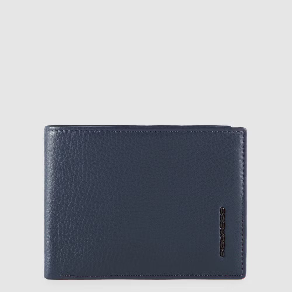 Piquadro Men’s wallet with flip up ID window, coin pocket Spedizione Gratuita