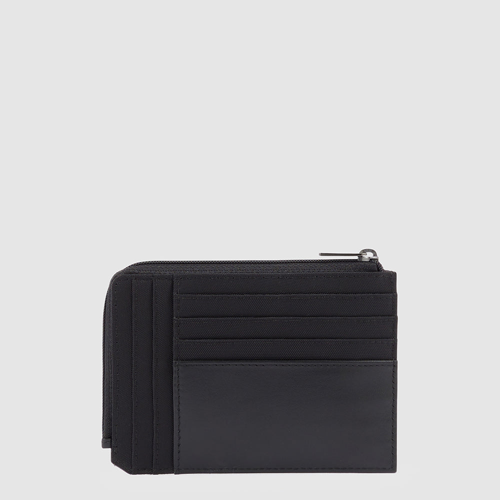Piquadro Zipper coin pouch with credit card slots Affare Del Giorno