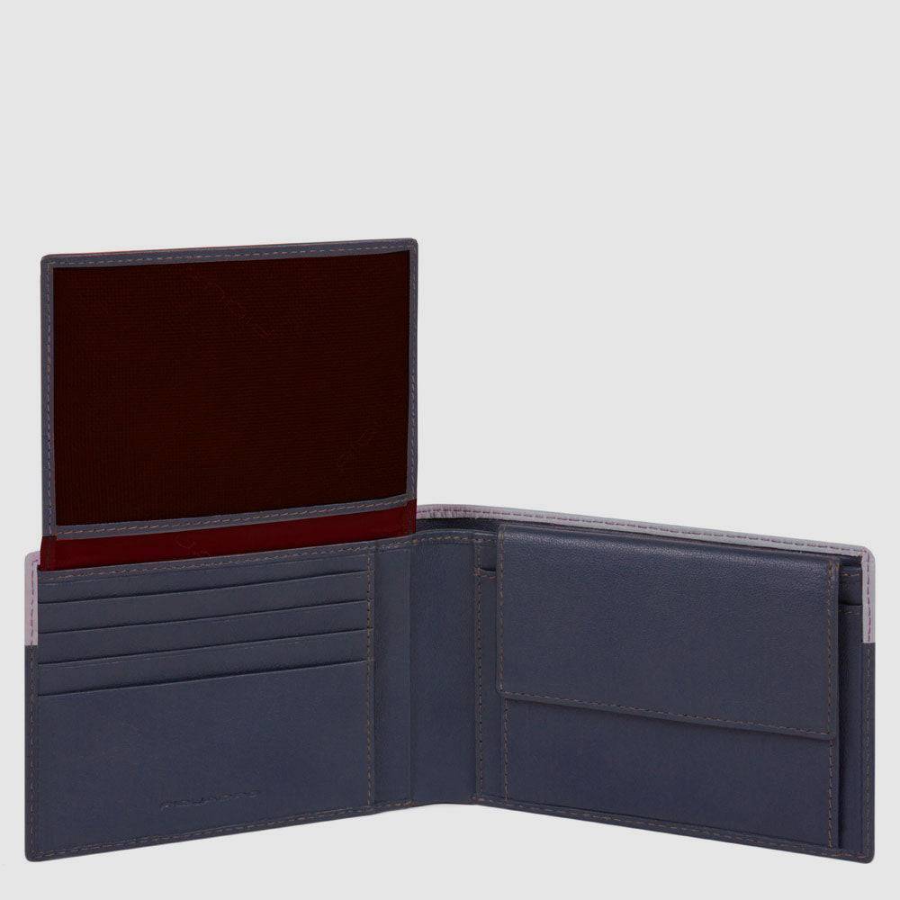 Piquadro Men’s wallet with flip up ID window, coin pocket Novità