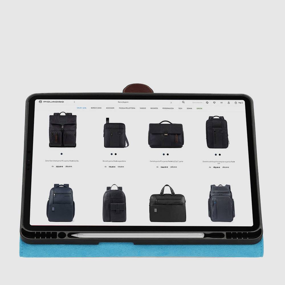 Piquadro iPad®Pro 12,9" stand up leather case Presa