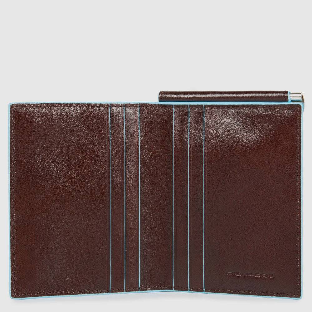 Piquadro Men’s vertical wallet samll with money clip Economico