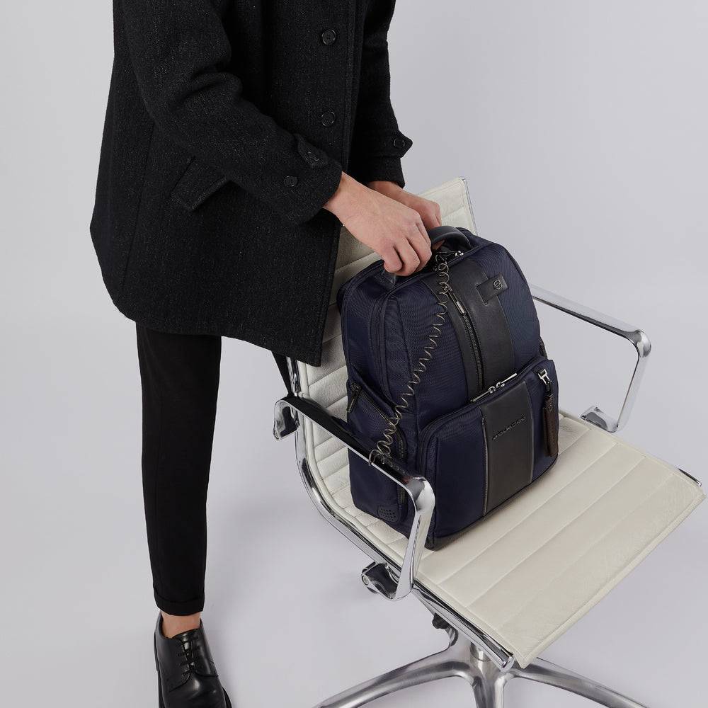 Piquadro PC and iPad backpack in recycled fabric with CONNE Nuova