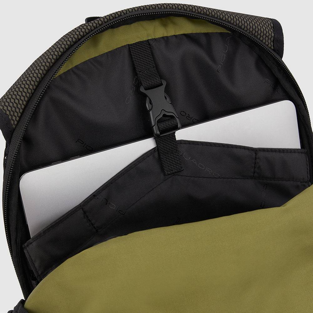 Piquadro Foldable computer backpack in recycled fabric Moda