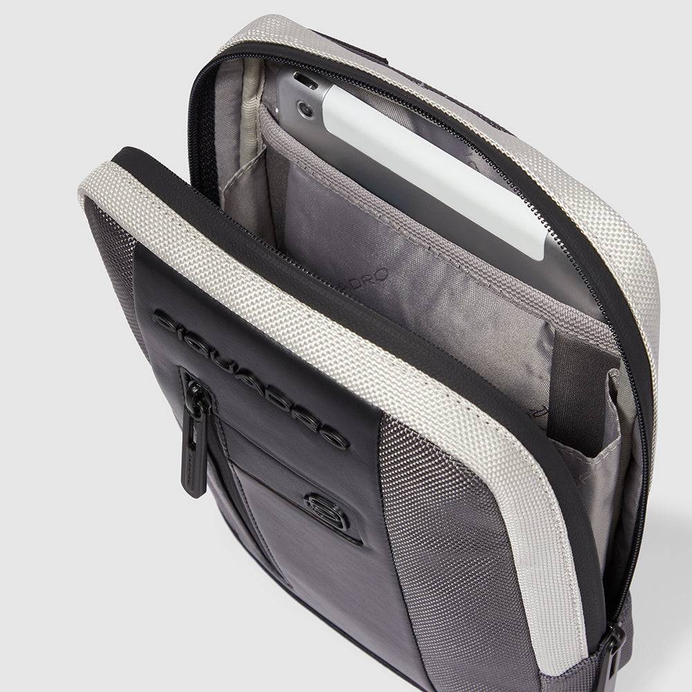 Piquadro iPad®mini pocket crossbody bag in recycled fabric Negozi Online