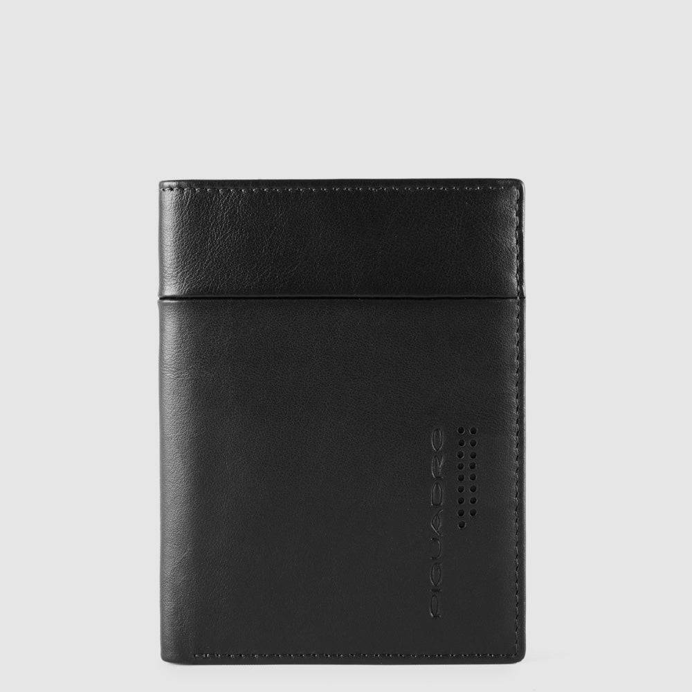 Piquadro Vertical men’s wallet with banknote, credit Nuova