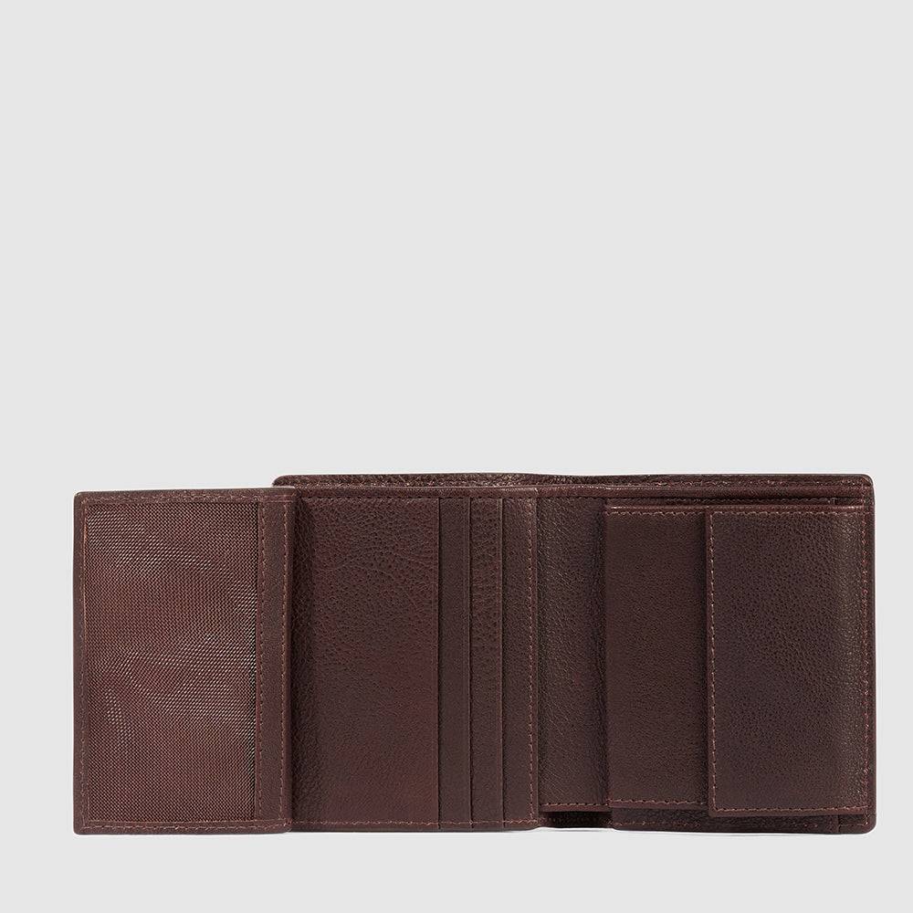 Piquadro Vertical men’s wallet with coin pocket Vendita Calda