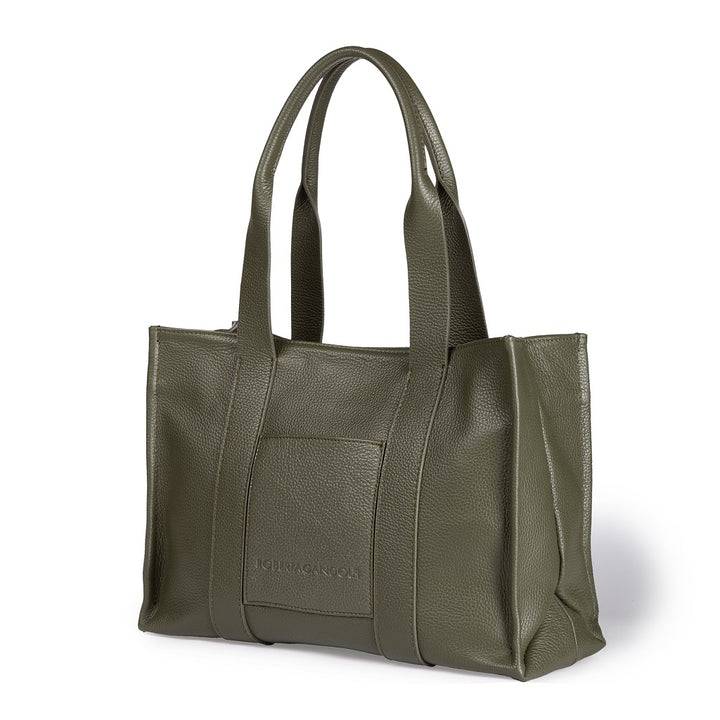 Roberta Gandolfi Tessa shopping in pelle con charms colorato e pratica tasca esterna Sconto