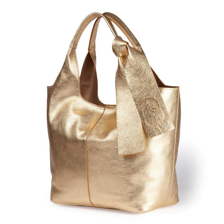 Roberta Gandolfi Maia Tote borsa hobo in pelle martellata Saldi Di Fabbrica