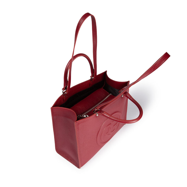 Roberta Gandolfi Roberta Pelle medium Borsa a mano in pelle con doppi spallacci per essere portata a spalla e tramezza Qualità