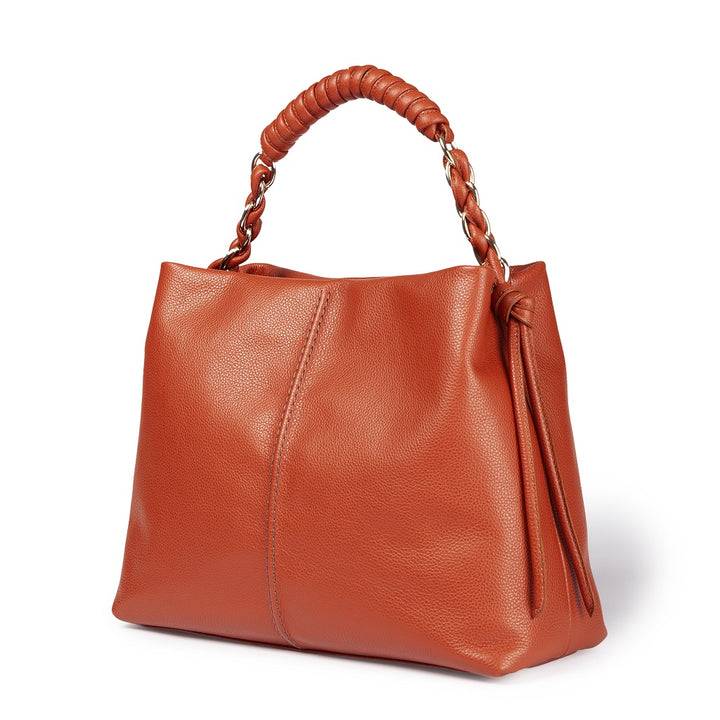Roberta Gandolfi Amina large borsa a mano in pelle con manico tubolare fasciato e tracolla staccabile Promozione