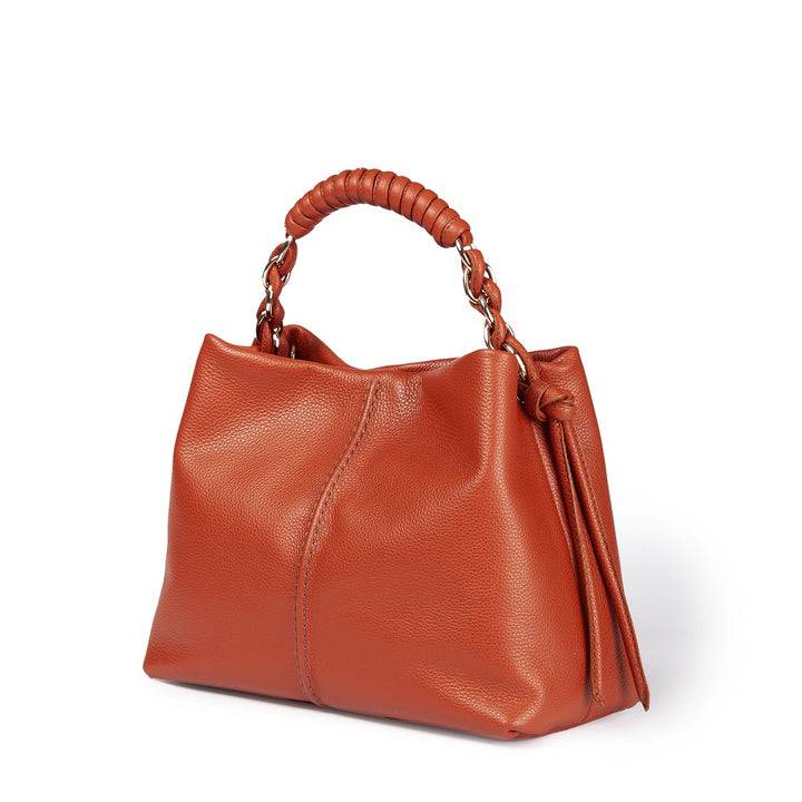 Roberta Gandolfi Amina small borsa a mano in pelle con manico tubolare fasciato e tracolla staccabile Pezzi Unici