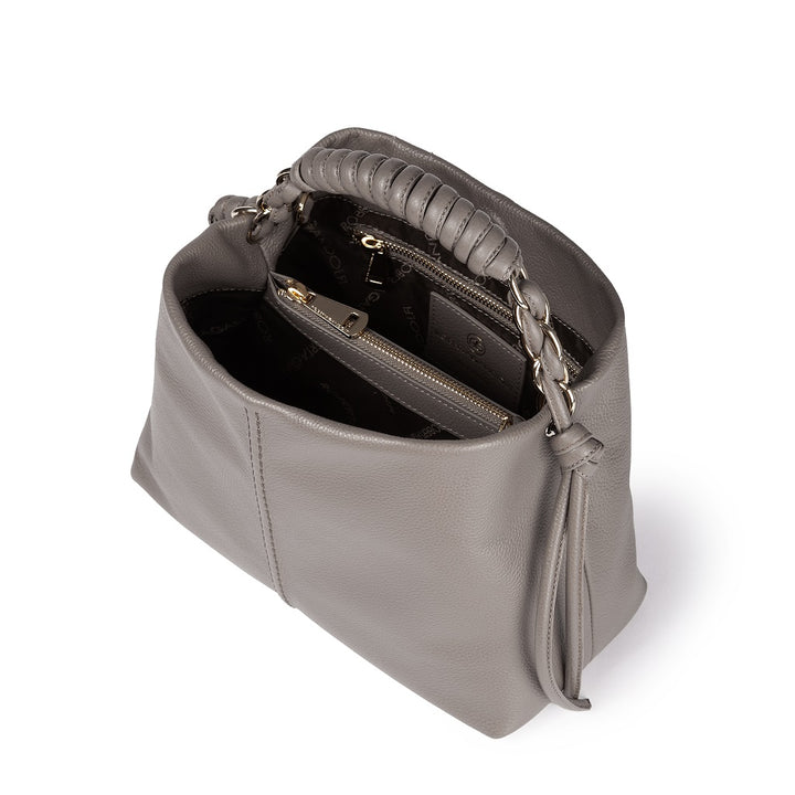 Roberta Gandolfi Amina small borsa a mano in pelle con manico tubolare fasciato e tracolla staccabile Soddisfazione Garantita